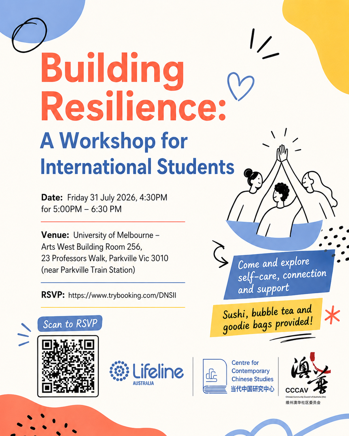 Upcoming Event: Building Resilience – A Workshop for International Students (欢迎参加: 增强韧性 – 留学生专题工作坊)
